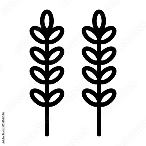 Wheat Plantation Vector Design Icon Style