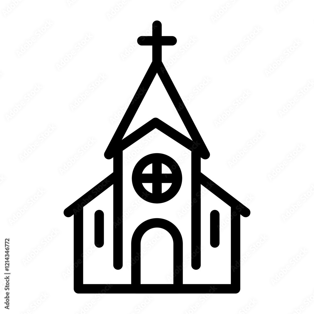 Church Vector Design Icon Style Church Vector Design Icon Style