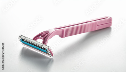 Cuchilla de afeitar o depilar desechable para mujer aislada en fondo blanco