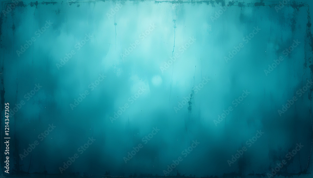 Obraz premium Teal Abstract Background with Grunge Texture