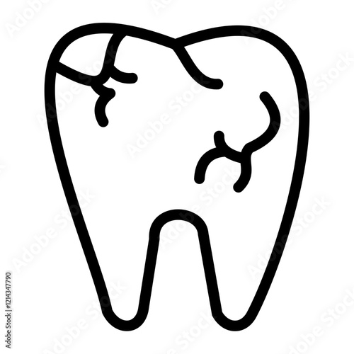 Tooth Decayed Vector Design Icon Style