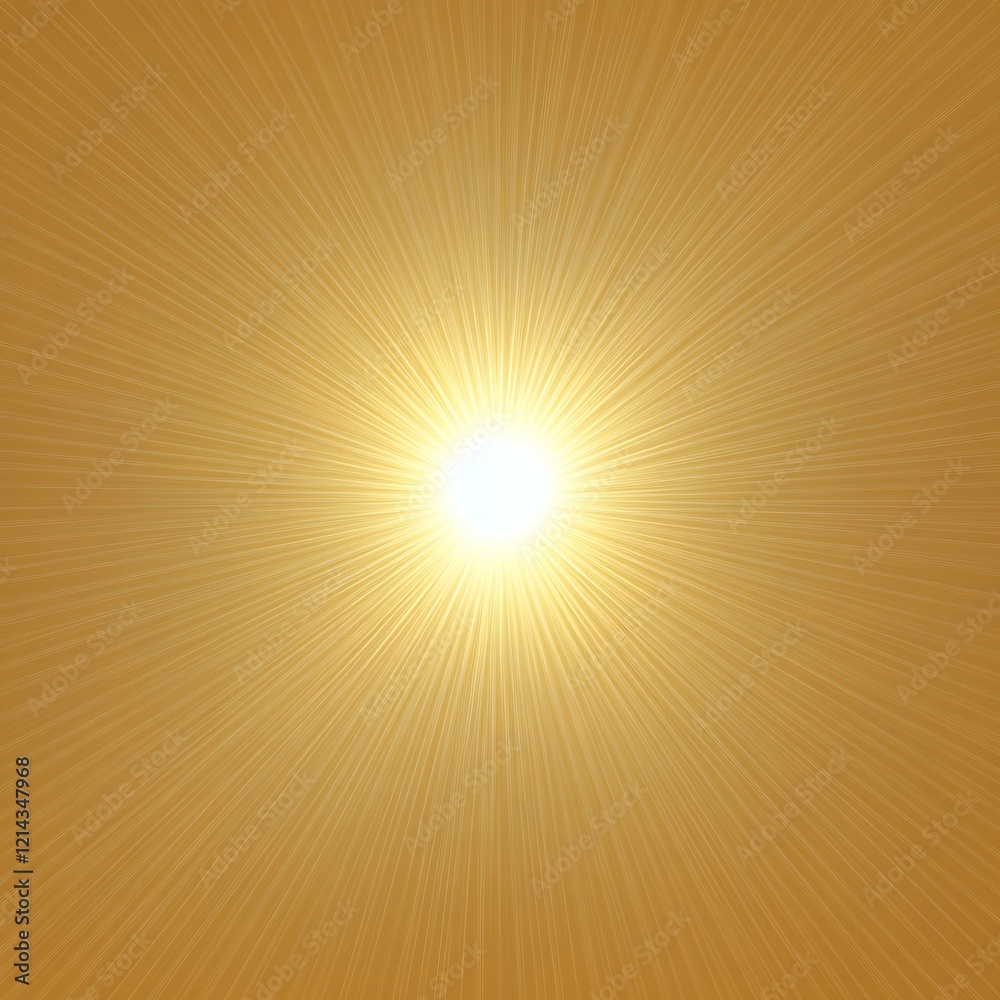 Obraz premium Bright sunburst, golden rays, light.