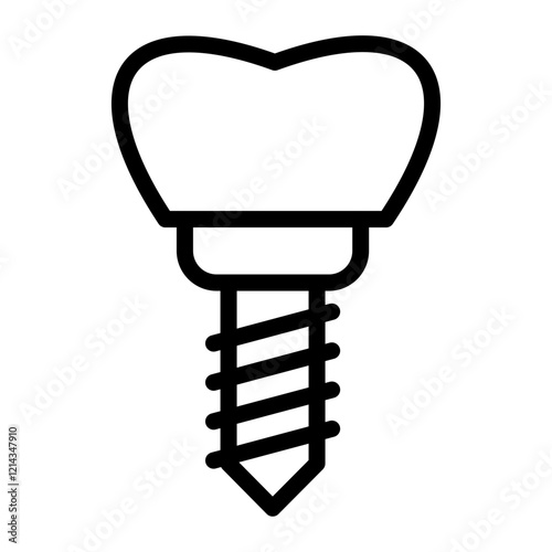 Dental Implant Vector Design Icon Style