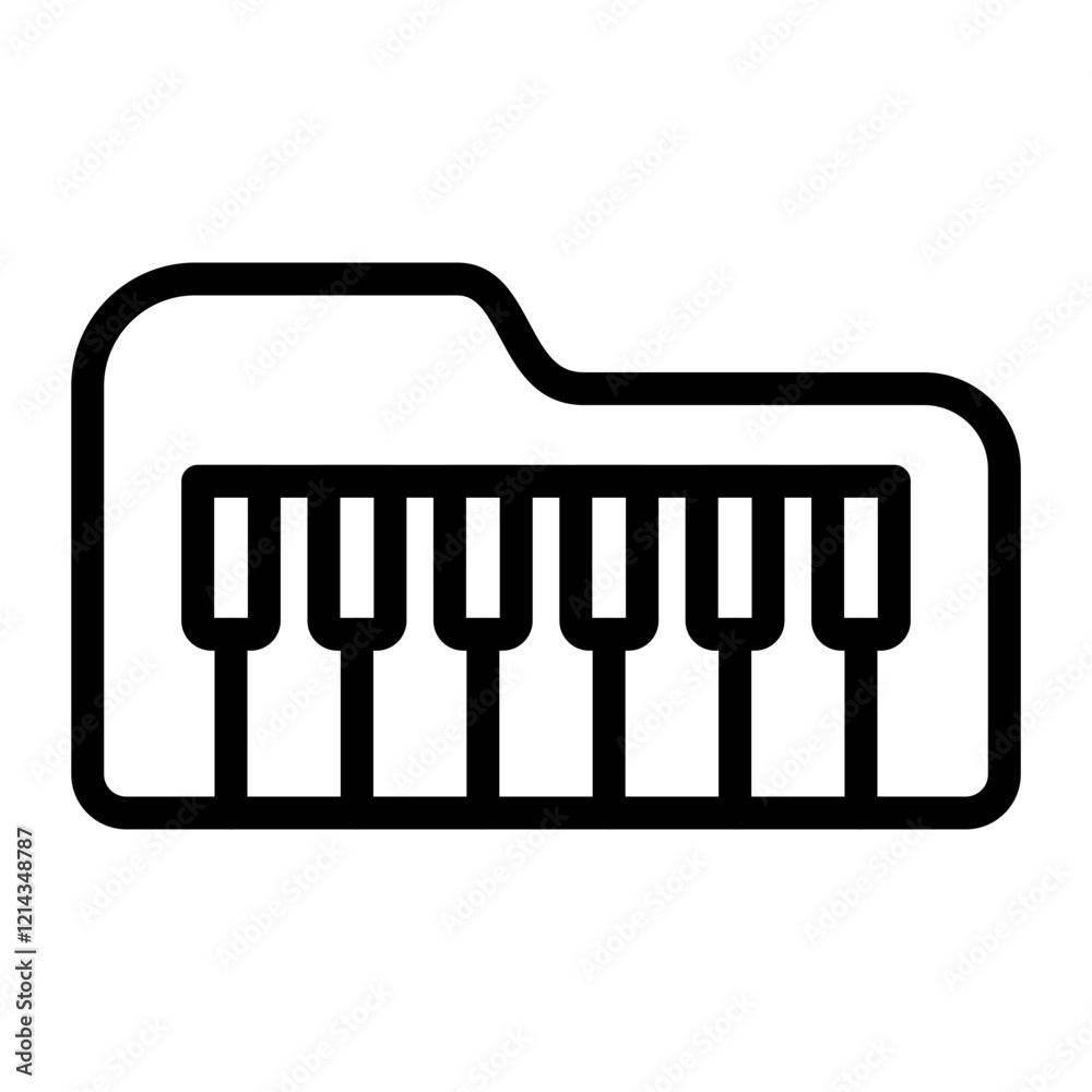 Piano keyboard Vector Design Icon Style