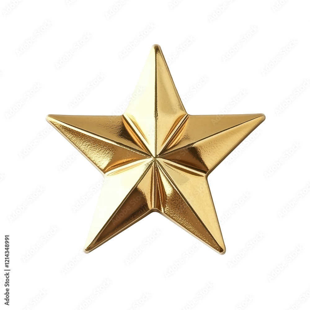 Isolated Golden Star Isolated Golden Star