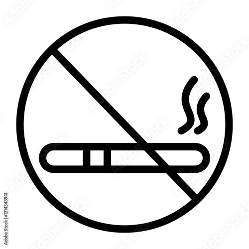 No Smoking Vector Design Icon Style