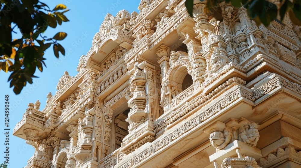An intricately designed historical building with detailed carvings and ornate architecture, blending old and new styles An intricately designed historical building with detailed carvings and ornate architecture, blending old and new styles