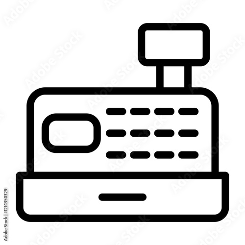 Cashier Machine Vector Design Icon Style