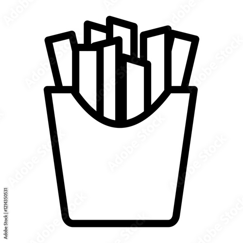 French Fries Vector Design Icon Style
