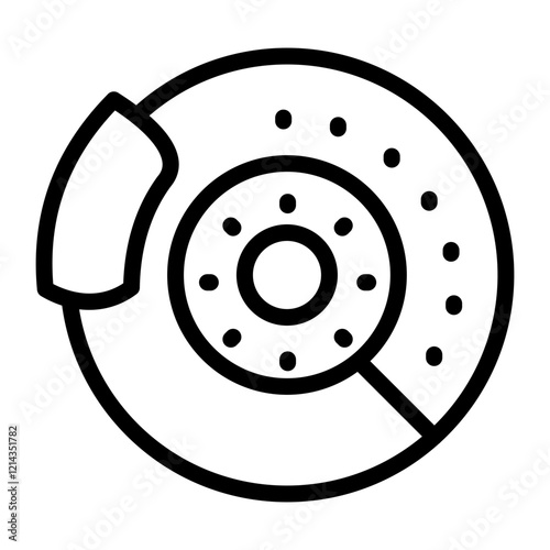 Brake Disc Vector Design Icon Style