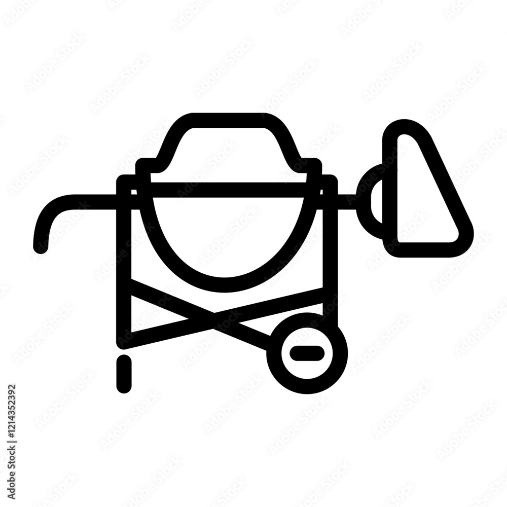 Concerete Mixer Vector Design Icon Style Concerete Mixer Vector Design Icon Style