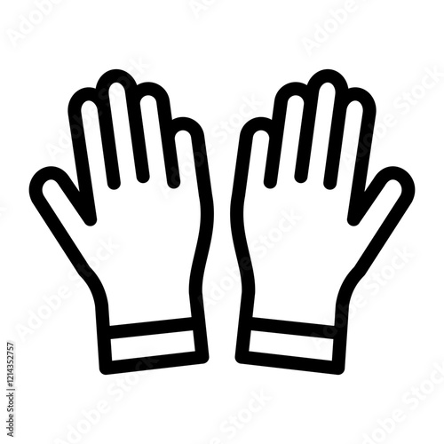 Working Gloves Vector Design Icon Style