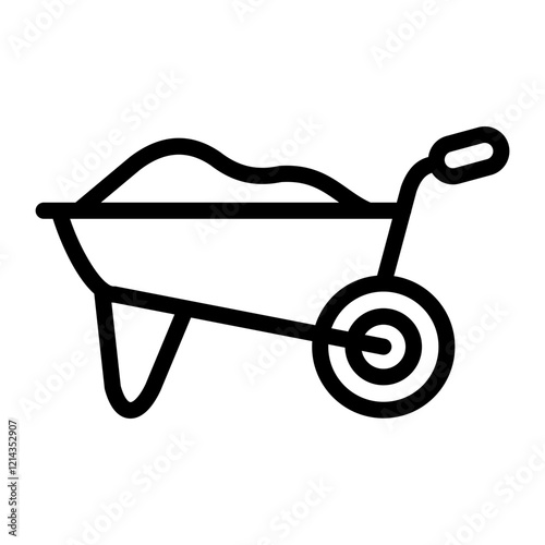 Wheelbarrow Vector Design Icon Style