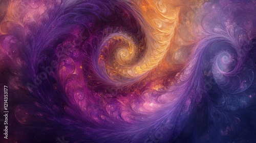 Cosmic Swirls Abstract Fractal Art