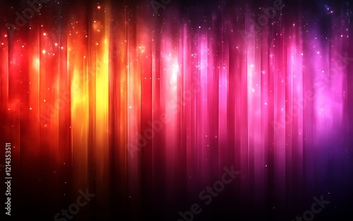 Abstract vibrant colorful glowing vertical lines background.