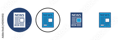 Newspaper icon vector. news paper vector sign