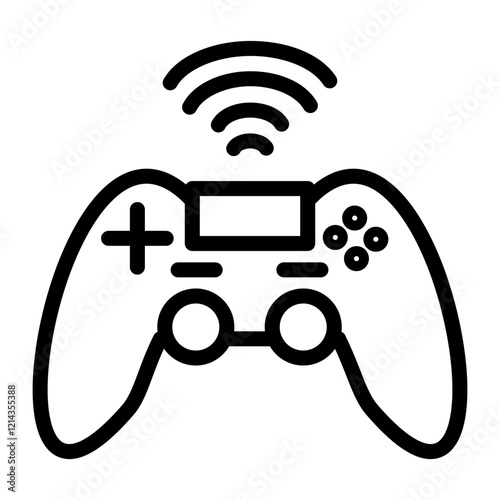 Wireless Joystick Vector Design Icon Style