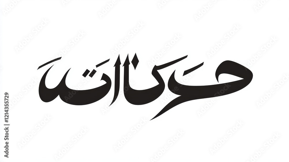 Vector image of simple black and white calligraphy of the word 'choose' in Arabic script, on a white background with sharp edges. High resolution, high quality, and high detail. Simple design with hig Vector image of simple black and white calligraphy of the word 'choose' in Arabic script, on a white background with sharp edges. High resolution, high quality, and high detail. Simple design with hig