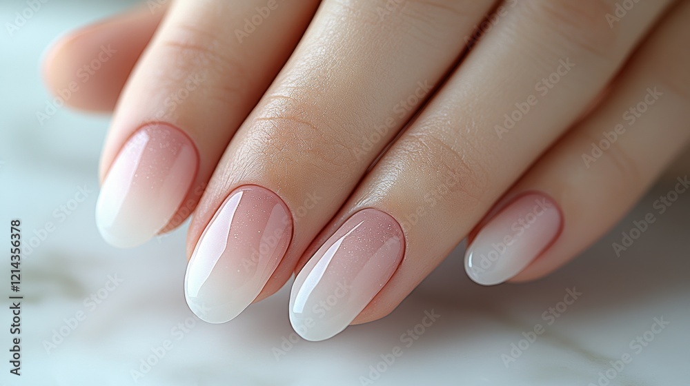 Elegant Ombre Nail Art Design with Soft Pink and White Shades Elegant Ombre Nail Art Design with Soft Pink and White Shades