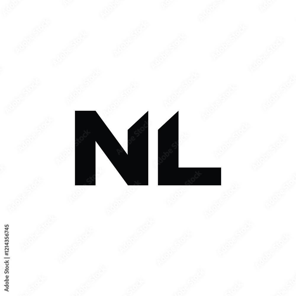 NL monogram logo design letter text name symbol monochrome logotype alphabet character simple logo NL monogram logo design letter text name symbol monochrome logotype alphabet character simple logo