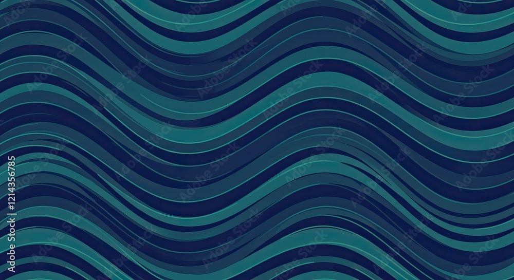 Abstract Flowing Waves:  A mesmerizing pattern of abstract wavy lines in calming shades of blue. The soft curves and gradients create a soothing visual experience.