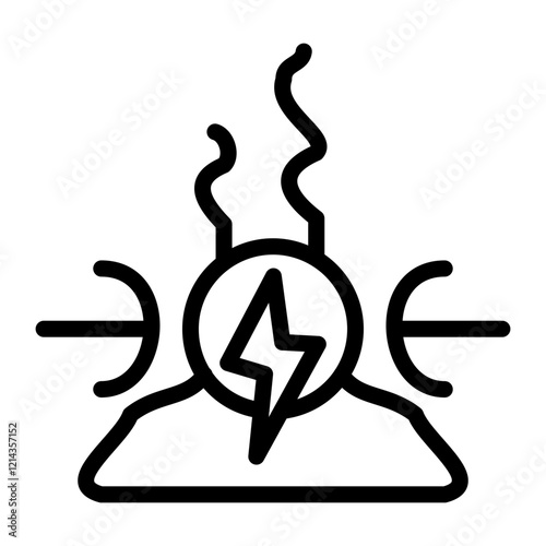 Geothermal Energy Vector Design Icon Style