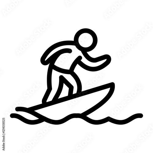 Surfing Vector Design Icon Style