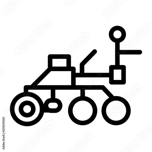Mars Rover Vector Design Icon Style