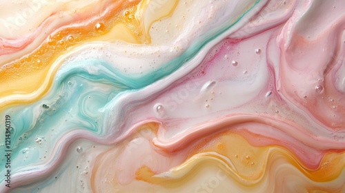 Wallpaper Mural Pastel Abstract Fluid Background with Swirling Colors Torontodigital.ca