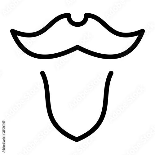 Pirate Beard Vector Design Icon Style