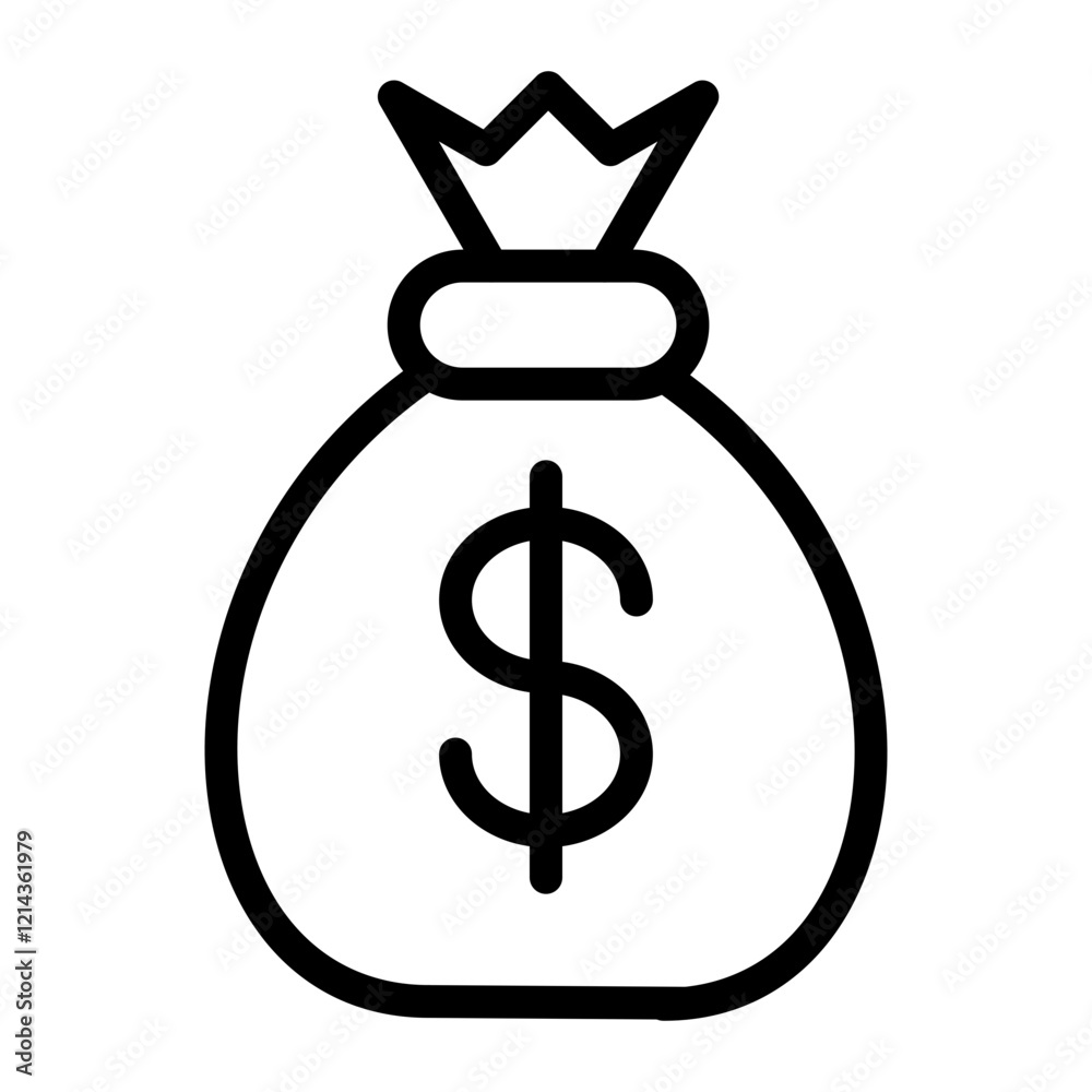 Money Bag Vector Design Icon Style Money Bag Vector Design Icon Style