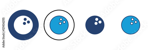 Bowling icon vector. bowling ball and pin icon. bowling pins