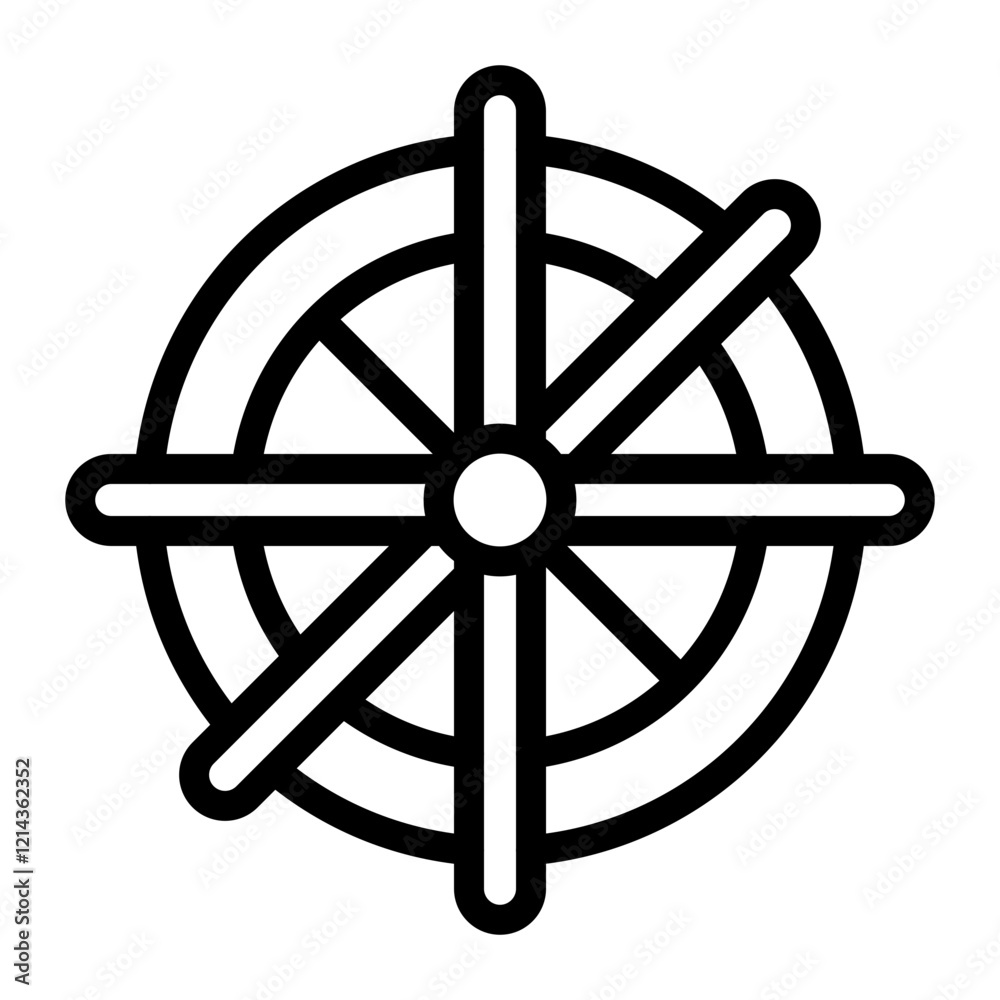 Wooden Wheel Vector Design Icon Style Wooden Wheel Vector Design Icon Style