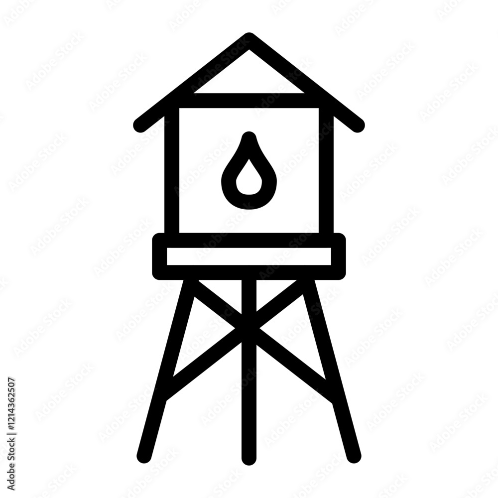 Water Tower Vector Design Icon Style Water Tower Vector Design Icon Style