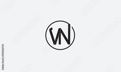 VN, NV , V , N , Abstract Letters Logo Monogram	