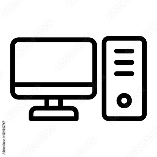 Computer Vector Design Icon Style