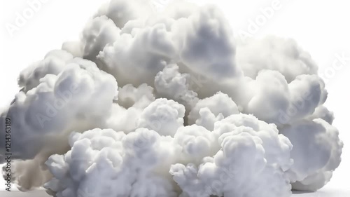 Cloudscape Abstraction: A close-up view of fluffy, white clouds creating a surreal and ethereal abstract composition. This image evokes a sense of dreamscape and tranquility.