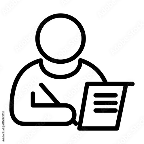 Taking Notes Vector Design Icon Style