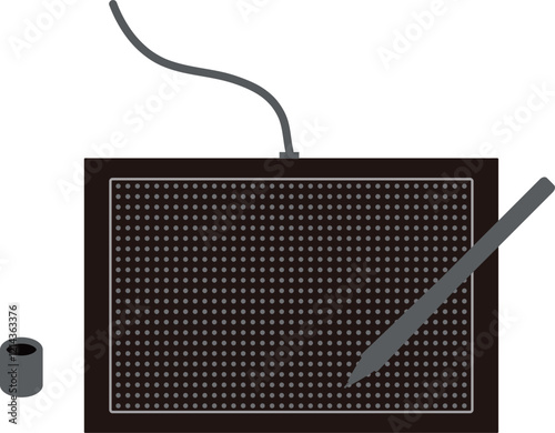 ペンタブレット（板タブ）のイメージイラスト素材