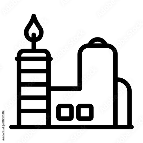 Oil Refinery Vector Design Icon Style