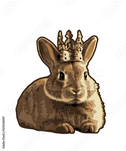 rabbit with a crown