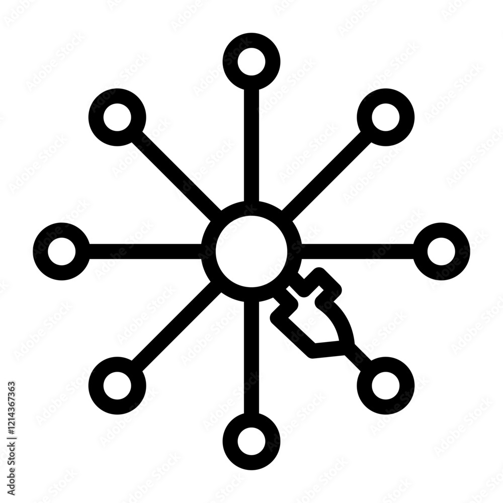 Key Network Vector Design Icon Style Key Network Vector Design Icon Style