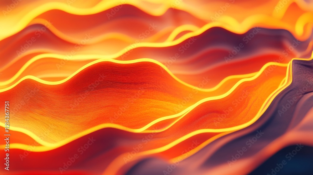 Abstract Background with Vibrant Orange and Red Waves Abstract Background with Vibrant Orange and Red Waves