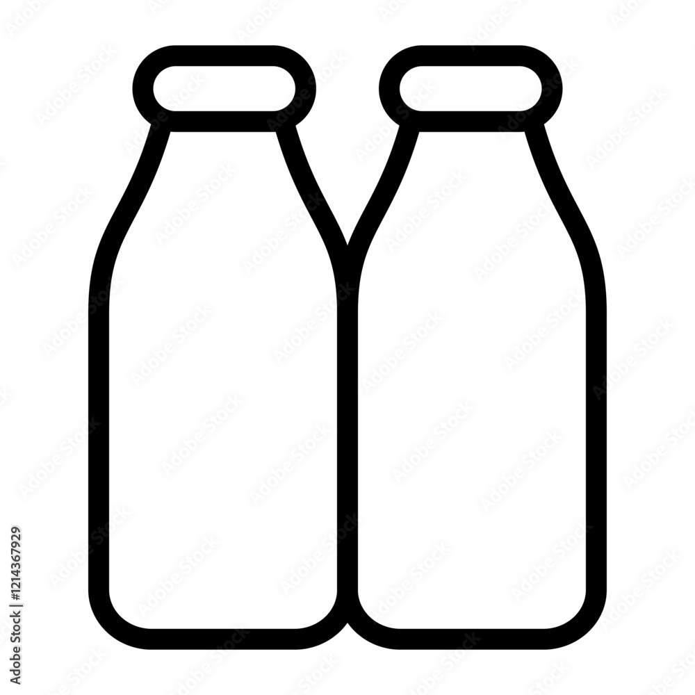 Milk Bottles Vector Design Icon Style Milk Bottles Vector Design Icon Style