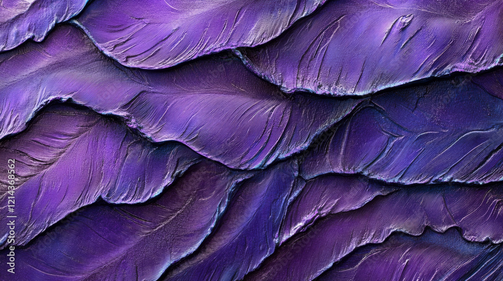 Obraz premium Deep Purple and Teal Feather Pattern for Elegant Design