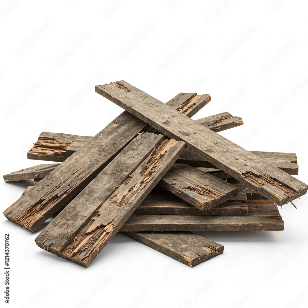 stack of old wooden planks isolated on white stack of old wooden planks isolated on white