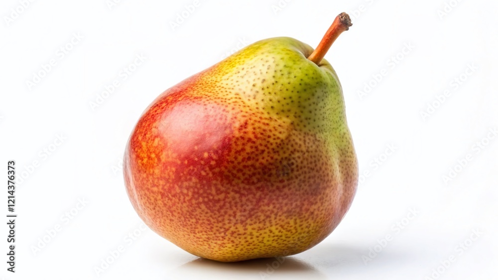 Juicy Ripe Pears Isolated on White: Fresh Fruit Stock Photo