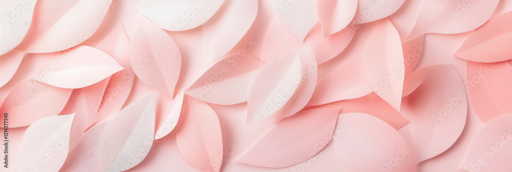 Soft pink paper leaves background texture in pastel shades Soft pink paper leaves background texture in pastel shades