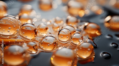 Realistic air bubble 3D graphics glare and transparency effect.Soap bubble color spectrum on transparent background.