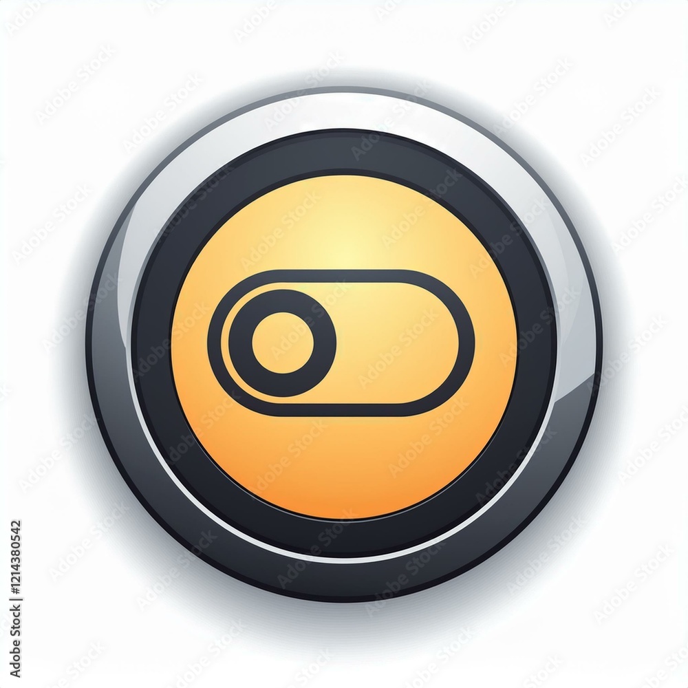 Switch element button for light or dark theme. Digital toggle symbol. Day night mode icon for application. Indicator for smartphone. Frontend control realistic vector illustration on white background.